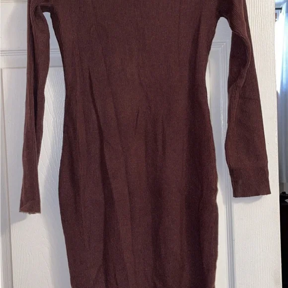 Rich Brown Knit Sweater and Rich Burgundy Knit Sweater Dresses - $20 each. - Picture 3 of 12